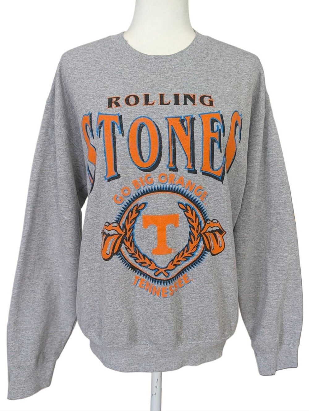 Rolling Stones Womens Gray Tennessee Volunteers College Seal Sweatshirt Small - Picture 5 of 15
